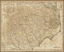 South, Southeast, North Carolina and South Carolina Map By London Magazine