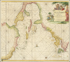 United States, Florida, Caribbean, Central America and Canada Map By Johannes Van Keulen