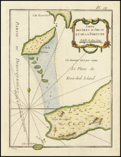 (Long Cay, Bahamas) Carte des Isles D'Aklin et de la Fortune