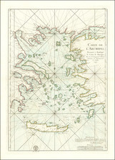 Turkey & Asia Minor and Greece Map By Jacques Nicolas Bellin / Depot de la Marine