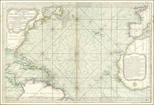 Atlantic Ocean Map By Jacques Nicolas Bellin