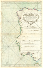 Spain and Portugal Map By Jacques Nicolas Bellin