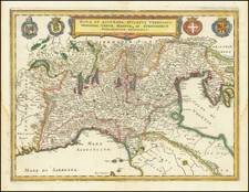 Northern Italy Map By Matthaus Merian