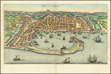 Other Italian Cities and Sicily Map By Matthaus Merian