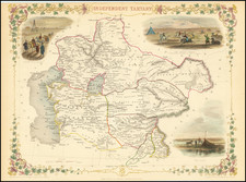 India and Central Asia & Caucasus Map By John Tallis