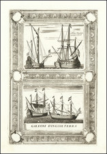 Curiosities and Naval & Marine Map By Vincenzo Maria Coronelli