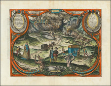 Southern Italy and Curiosities Map By Georg Braun  &  Frans Hogenberg