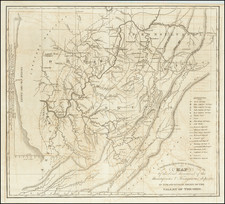 West Virginia and Ohio Map By Samuel Prescott Hildreth