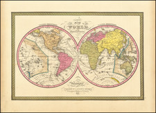 World and World Map By Samuel Augustus Mitchell