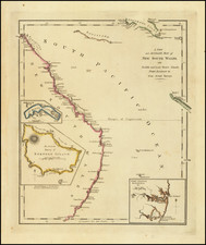 A New and Accurate Map of New South Wales with Norfolk and Lord Howes Islands Port Jackson, &c. from Acutal Surveys. By Robert Wilkinson