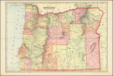 Oregon Map By George F. Cram