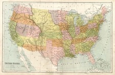 United States Map By George Philip & Son