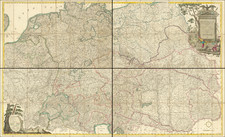 Switzerland, Austria, Poland, Ukraine, Hungary, Romania, Czech Republic & Slovakia, Croatia & Slovenia and Germany Map By Ignaz Heymann