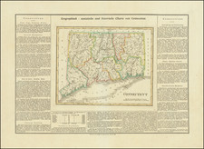 Connecticut Map By Carl Ferdinand Weiland