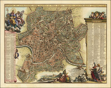 Rome Map By Francois Halma / Pieter van der Aa