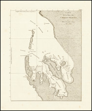(Shark's Bay, Western Australia) Carte de la Baie des Chiens-Marins
