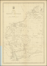 Australia Map By Department of Lands & Surveys