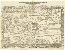 (First Modern Map of Russia)  Moscovia Sigismundi Liberi Baronis In Herberstein, Neiperg et Gutehnag Anno M.D XLIX
