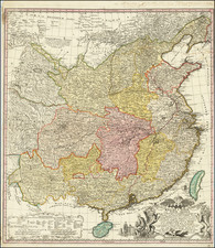 Regni Sinae vel Sinae Propriae Mappa et Descriptio Geographica . . .  By Johann Matthaus Haas