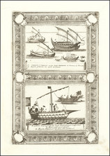 Curiosities and Naval & Marine Map By Vincenzo Maria Coronelli