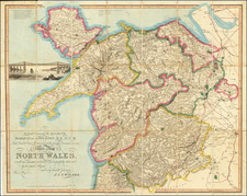 Wales Map By John & Alexander Walker