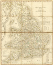 England and Wales Map By John Cary