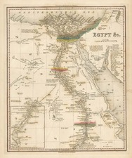 Asia, Middle East, Africa, Egypt and North Africa Map By Henry Schenk Tanner