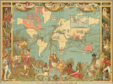 World, British Isles and Pictorial Maps Map By The Graphic Co. / Walter Crane