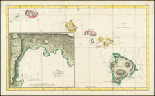 [Hawaii]  Carte Des Isles Sandwich By James Cook