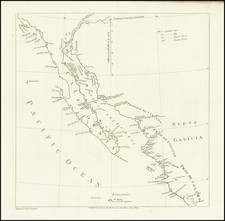 Baja California and California Map By James Burney