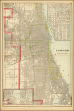 Chicago Map By George F. Cram