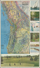 Oregon, Washington, Pictorial Maps and British Columbia Map By Pacific Northwest Tourist Association / Fred A. Routledge