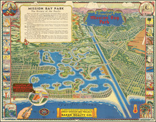 Pictorial Maps and San Diego Map By Art Service Studio