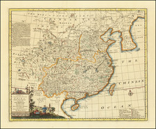 China and Korea Map By Emanuel Bowen