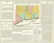 Connecticut Map By Henry Charles Carey  &  Isaac Lea