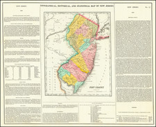 Geographical, Historical and Statistical Map of New Jersey By Henry Charles Carey  &  Isaac Lea