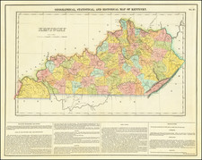 Kentucky Map By Henry Charles Carey  &  Isaac Lea