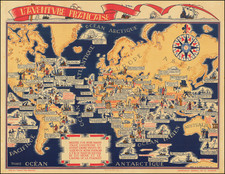 World and World War II Map By Secretariat General de la Jeunesse
