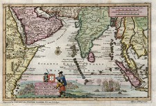 Asia, India, Southeast Asia, Africa and East Africa Map By Pieter van der Aa