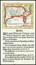 Florida, South and Southeast Map By Johann Ulrich Muller