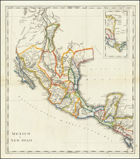 Texas, Southwest, Rocky Mountains and Mexico Map By Mathew Carey