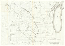 Midwest, Minnesota, Wisconsin and Iowa Map By George W.  Featherstonhaugh