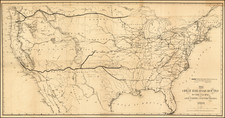 [Transcontinental Railroad]  The Great Railroad Routes To The Pacific, And Their Connections.  1869