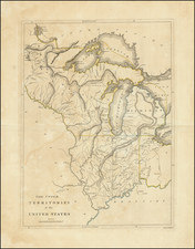 Midwest, Illinois, Indiana and Michigan Map By Mathew Carey