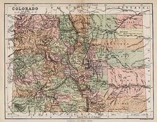 Southwest and Rocky Mountains Map By J.B. Lippincott