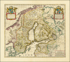 Suecia Regnum, Auct. Andrea Buraeo Sueco. By Johannes Blaeu