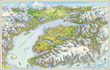 Alaska and Pictorial Maps Map By Sharon Schumacher