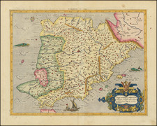 Spain and Portugal Map By  Gerard Mercator