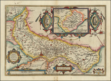 Northern Italy Map By Abraham Ortelius