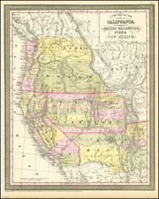 Arizona, Colorado, Utah, Nevada, New Mexico, Colorado, Idaho, Montana, Utah, Wyoming, Oregon, Washington and California Map By Thomas, Cowperthwait & Co.